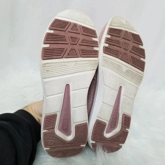 Vionic Remi Comfort Sneakers Side Zipper Mauve Pink 7.5 - Picture 3 of 10